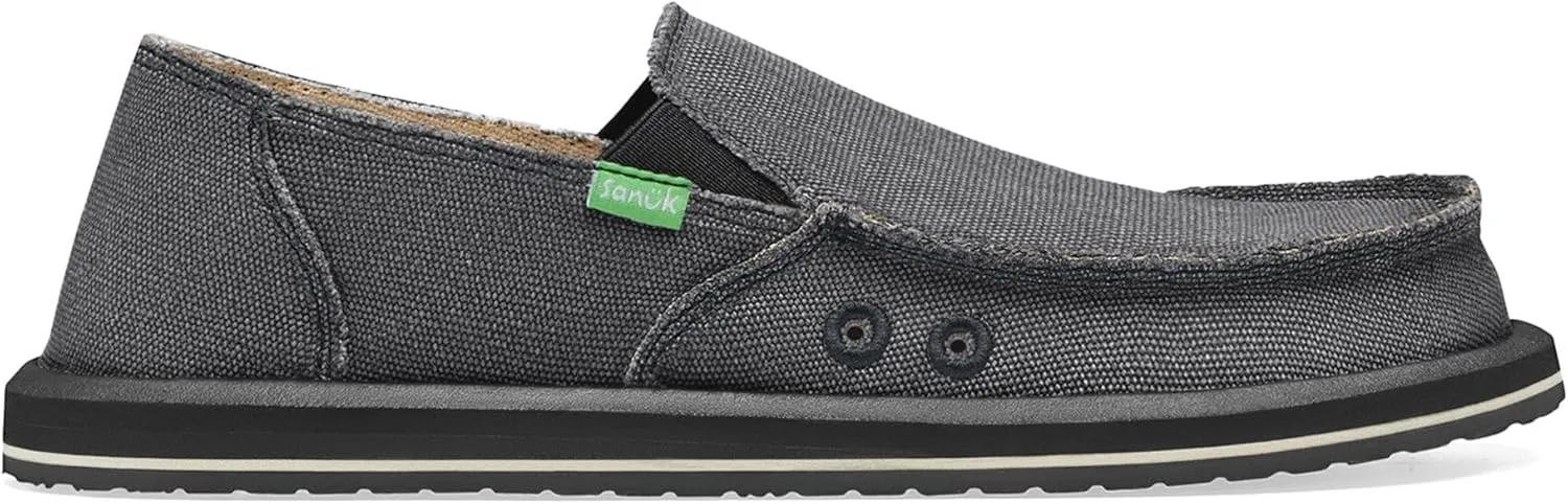 Sanuk Mens Sidewalk Surfer | Mens Shoes | Slip On Shoes for Men | Men's Slip-on Loafers | Memory Foam Footbed