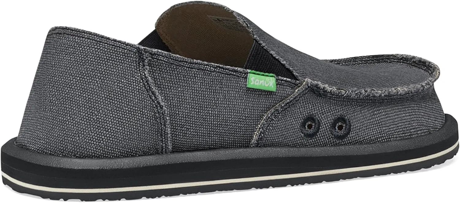 Sanuk Mens Sidewalk Surfer | Mens Shoes | Slip On Shoes for Men | Men's Slip-on Loafers | Memory Foam Footbed