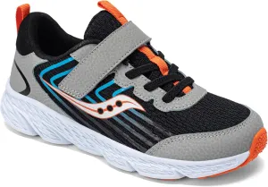 Saucony Kids (Vida) Wind 3 0 AC Sneaker, Black/Grey, 12.5 Wide US Unisex Big_Kid