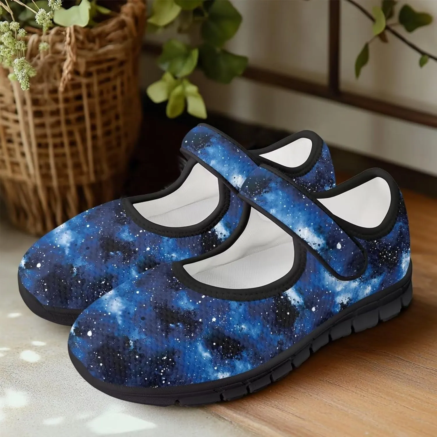Sea Turtle Print Womens Mary Jane Shoes Magic Sticker Lightweight Breathable Anti Slip Casual Sneaker