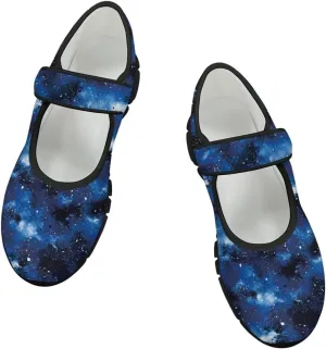 Sea Turtle Print Womens Mary Jane Shoes Magic Sticker Lightweight Breathable Anti Slip Casual Sneaker