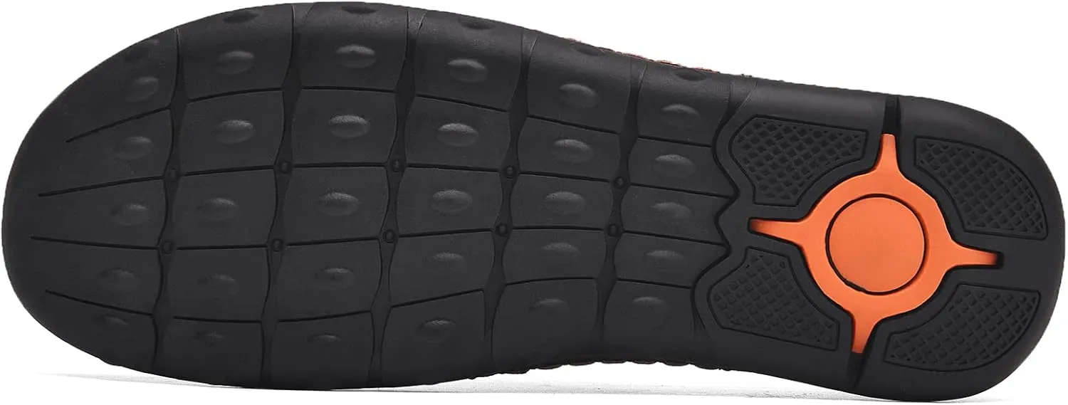 Shaire Men's Casual Leather Slip on Shoes, Breathable Comfortable Walking Shoes for Men