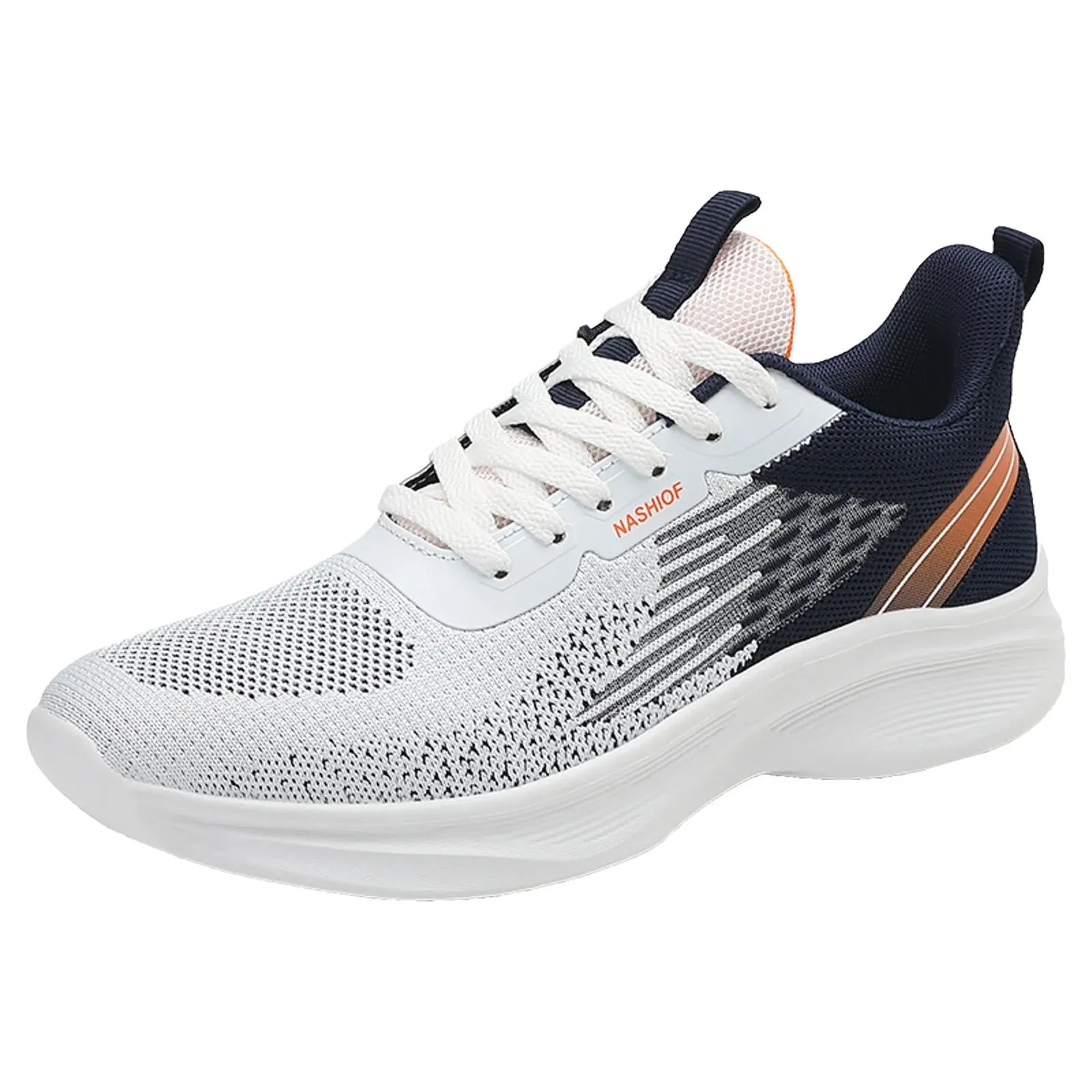 Shoes for Men Sport Slip on Walking Breathable Men Shoes Casual Gray 45