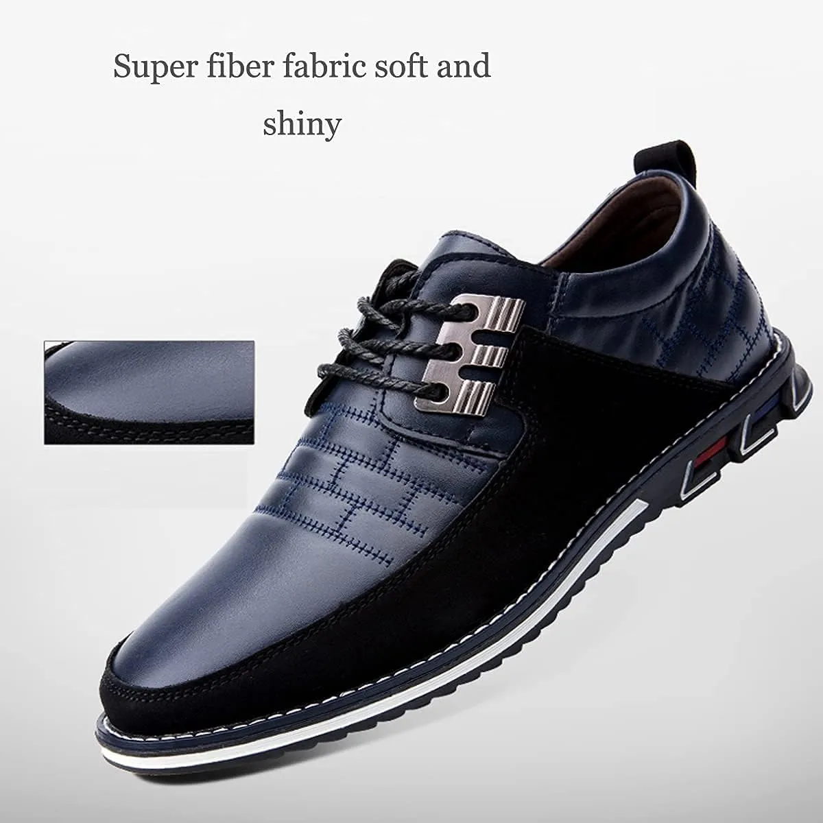 Shoes Men Leather Casual Loafers Dress Breathable Driving Moccasins Oxford Walking Shoe Arch Sneaker