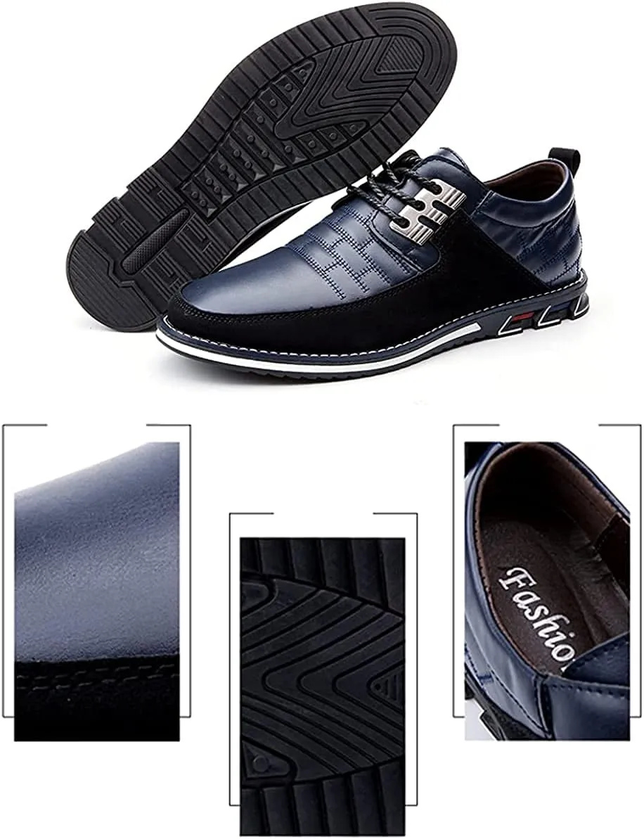 Shoes Men Leather Casual Loafers Dress Breathable Driving Moccasins Oxford Walking Shoe Arch Sneaker