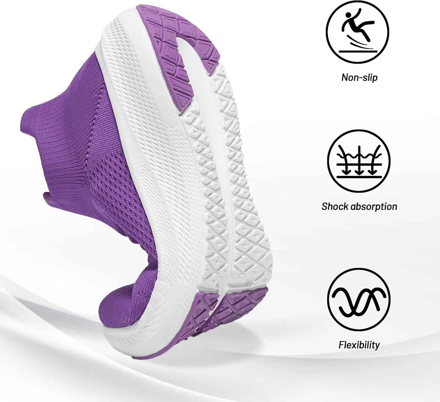 SHULOOK Womens Slip on Walking Shoes Comfort Lightweight Breathable Sock Shoe Non-Slip Mesh Casual Fashion Tennis Running Sneakers