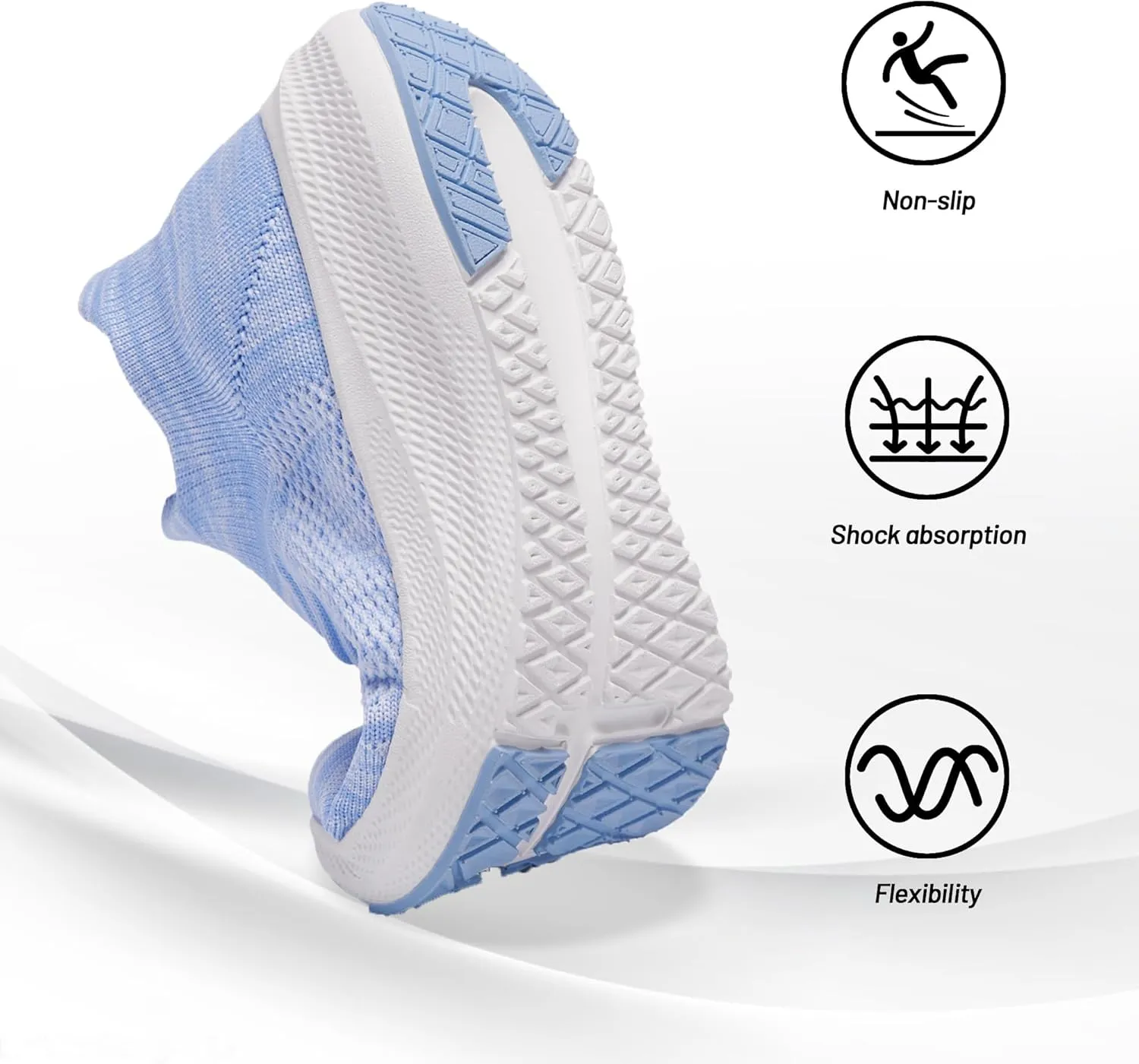 SHULOOK Womens Slip on Walking Shoes Comfort Lightweight Breathable Sock Shoe Non-Slip Mesh Casual Fashion Tennis Running Sneakers