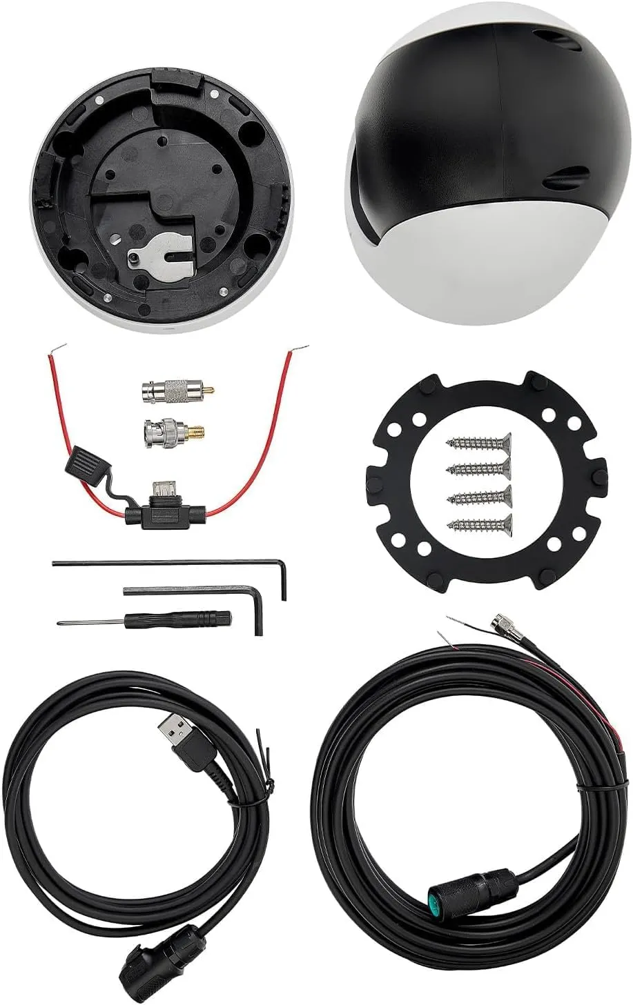 SiOnyx Nightwave Camera, Rugged Ultra-Low Light Night Vision Marine Camera, Flexible Connectivity, Temporary and Permanent Mounting Options, DIY Installation, Black