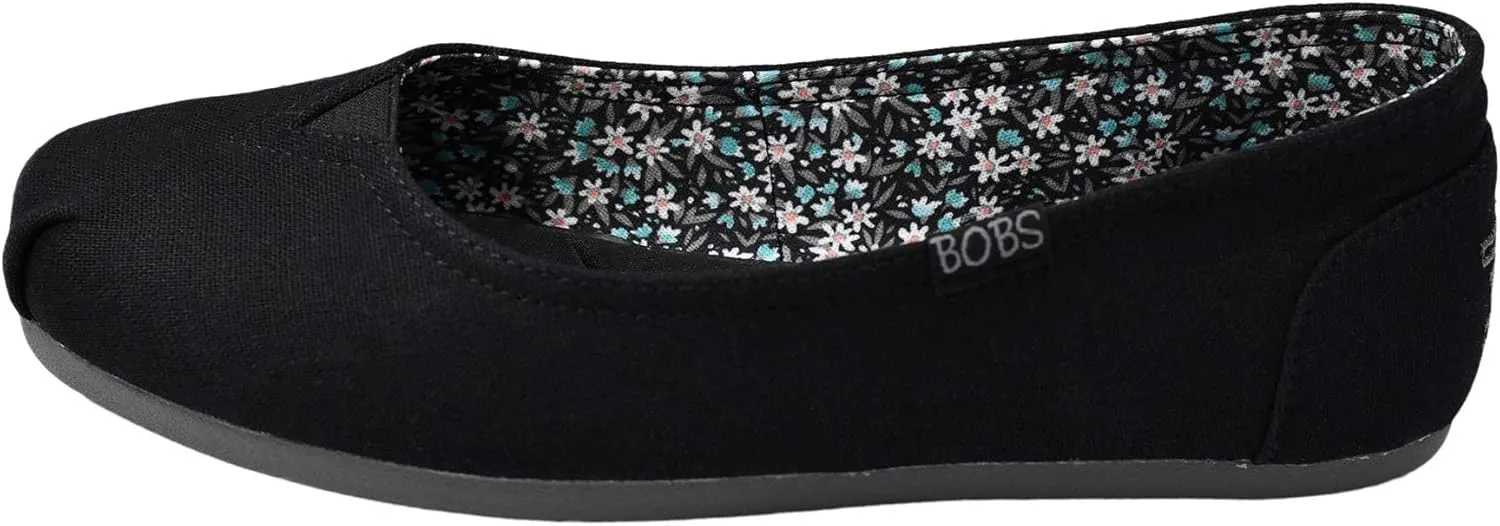 Skechers BOBS Women's Bobs Plush-Linen Back Ballet Flat