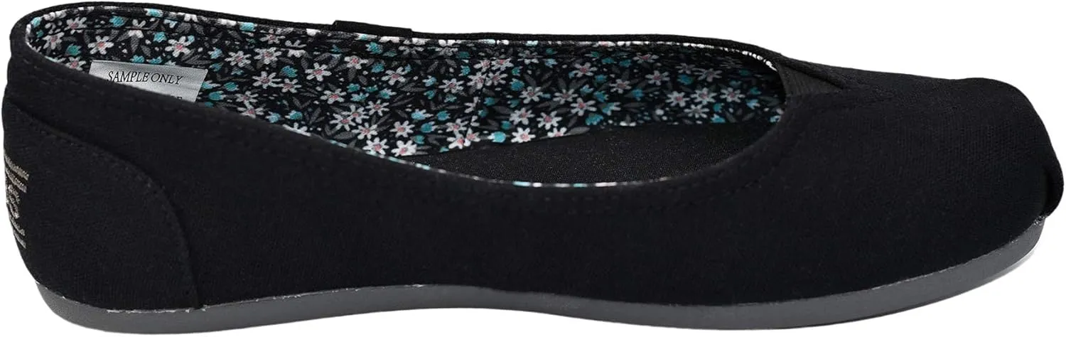 Skechers BOBS Women's Bobs Plush-Linen Back Ballet Flat
