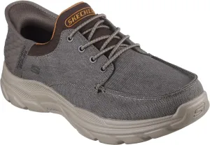 Skechers - Mens Relaxed Fit: Revolted - Santino Slip On Shoes, Color Brown, Size: 12 XW US