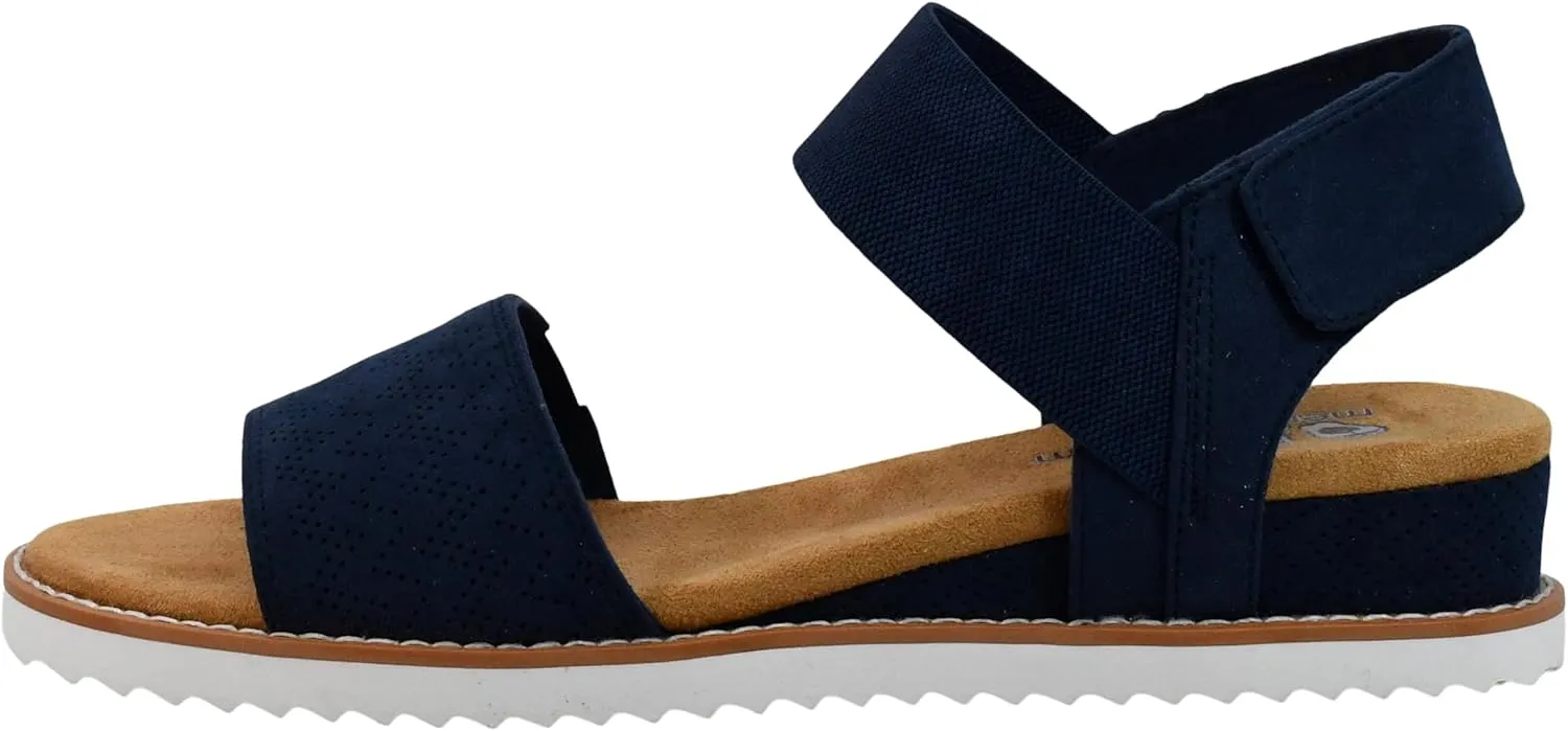 Skechers Women's Desert Kiss-Stretch Quarter Strap Sandal Flat
