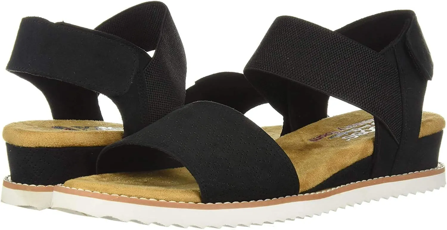 Skechers Women's Desert Kiss-Stretch Quarter Strap Sandal Flat