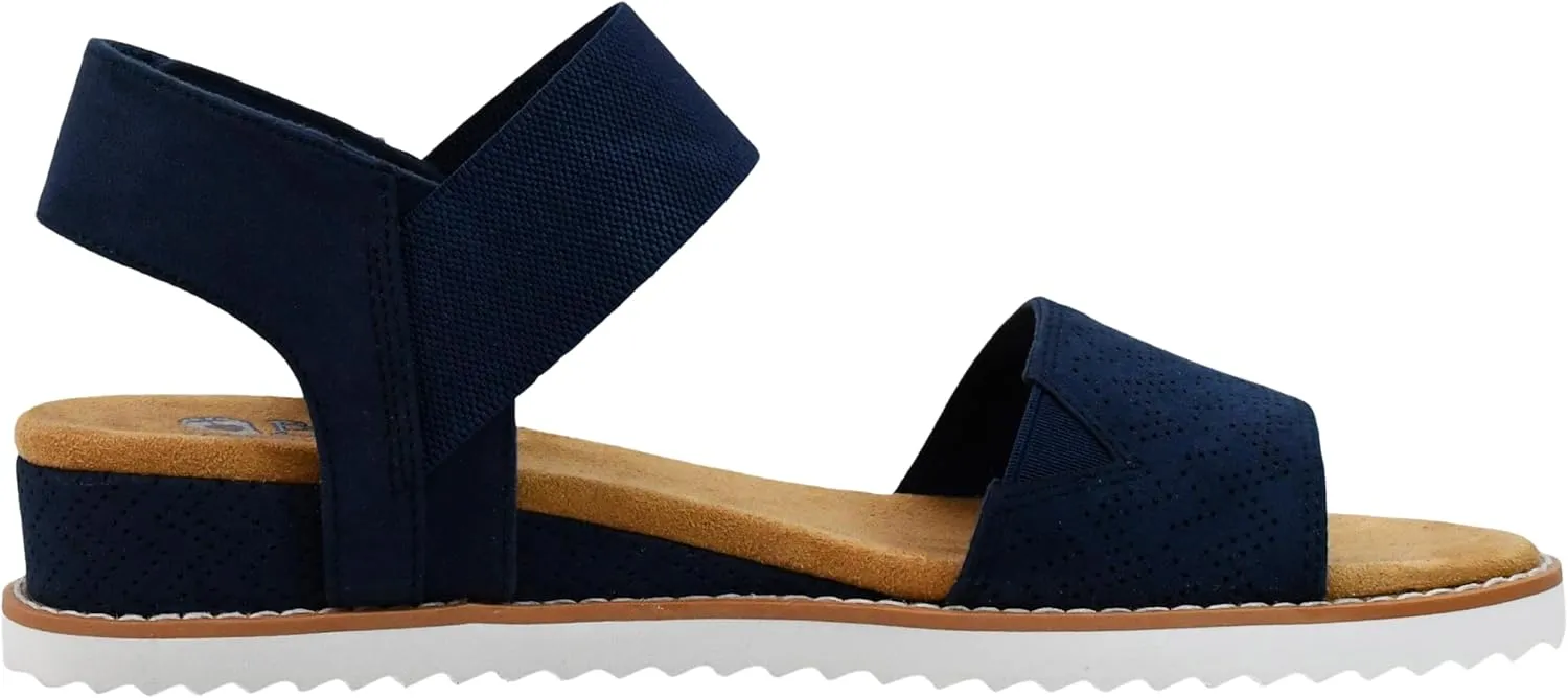 Skechers Women's Desert Kiss-Stretch Quarter Strap Sandal Flat