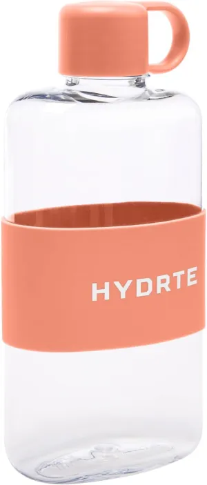 Slim Water Bottle│Mini Water Bottle For Travel│Flat Water Bottle Design│Cute Water Bottles│Small Water Bottle For Purse or Travel - 18oz Capacity (Summer Peach)