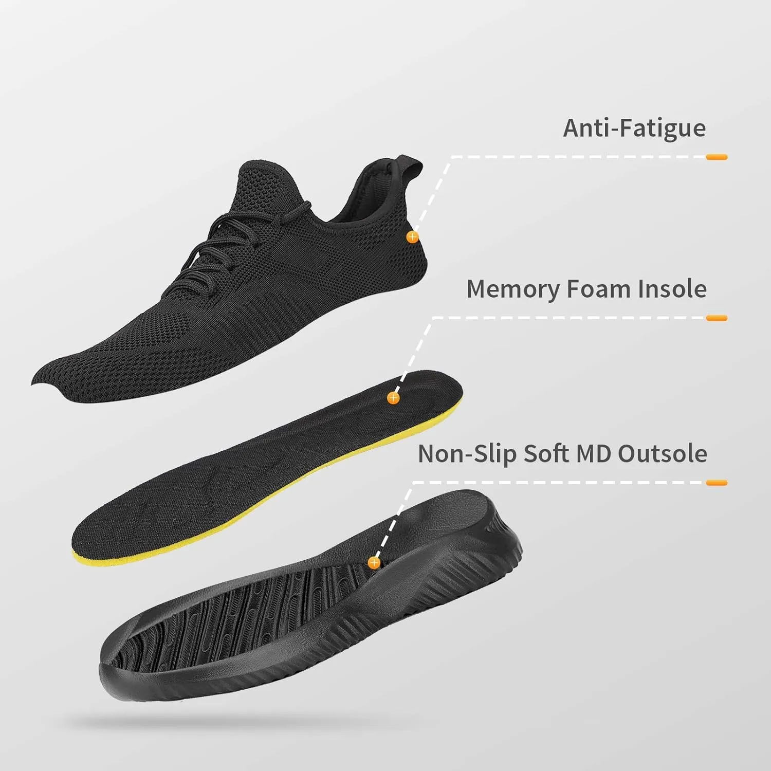 Slip On Sneakers for Women-Fashion Sneakers Walking Shoes Non Slip Lightweight Breathable Mesh Running Shoes Comfortable