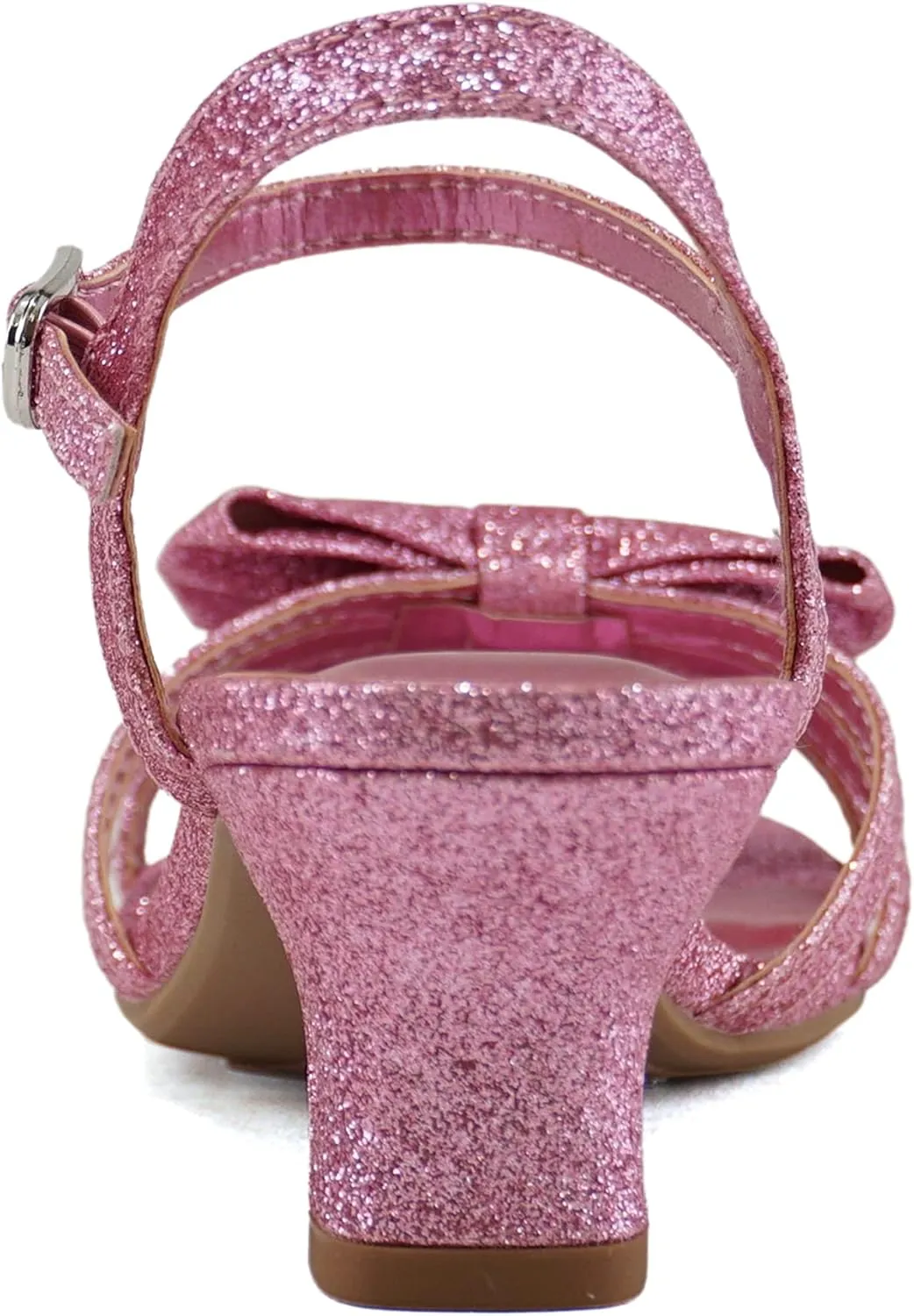 Soda Girly-2 Children's Girl's Open Toe Slingback Block High Heel Sandals