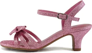 Soda Girly-2 Children's Girl's Open Toe Slingback Block High Heel Sandals