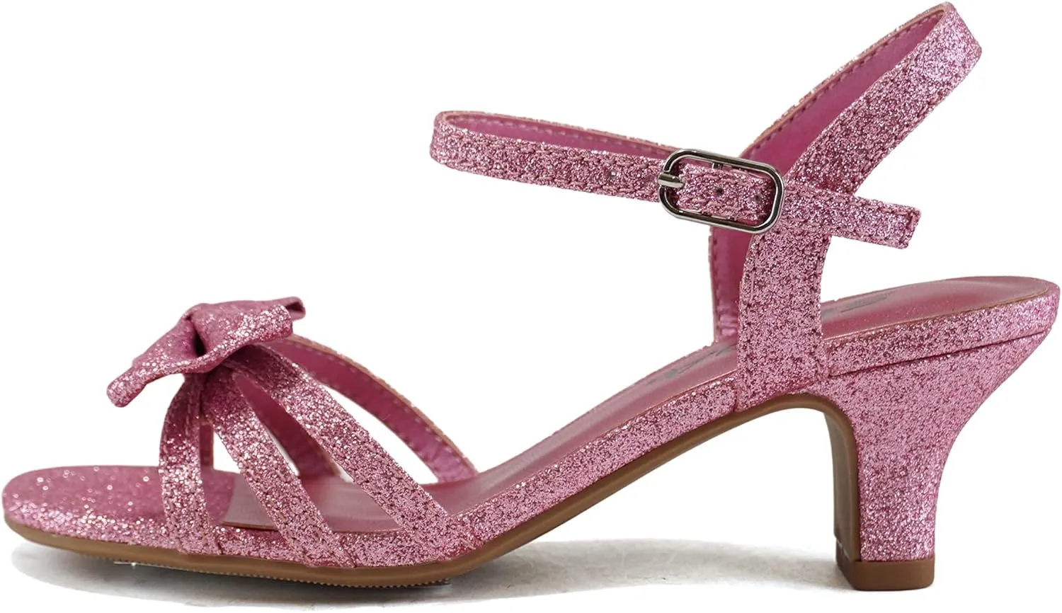 Soda Girly-2 Children's Girl's Open Toe Slingback Block High Heel Sandals
