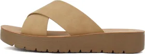 Soda LUCY ~ Women Open Toe Flatform Platform Crisscross Band Upper Fashion Slide Sandals