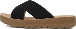 Soda LUCY ~ Women Open Toe Flatform Platform Crisscross Band Upper Fashion Slide Sandals