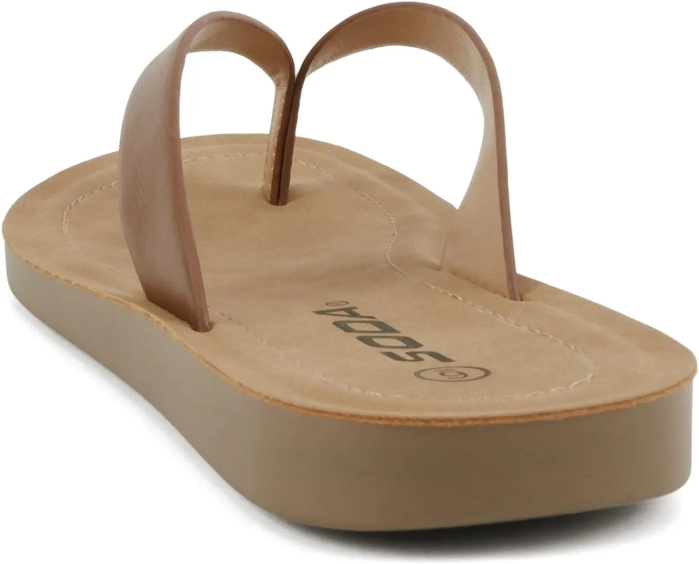 Soda Shoes Women Flip Flops Basic Plain Slippers Thongs Sandals Strap Casual Beach Ella-S