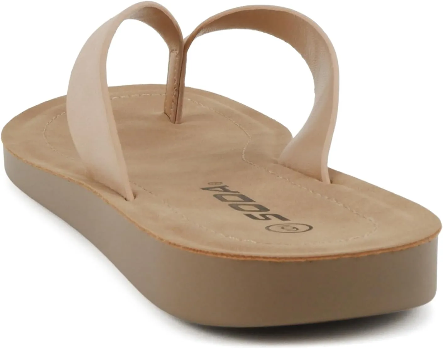 Soda Shoes Women Flip Flops Basic Plain Slippers Thongs Sandals Strap Casual Beach Ella-S