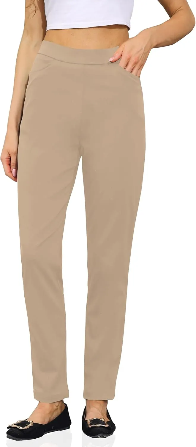 Soojun Women's Comfy Ultra Stretch Pull On Ankle Pant