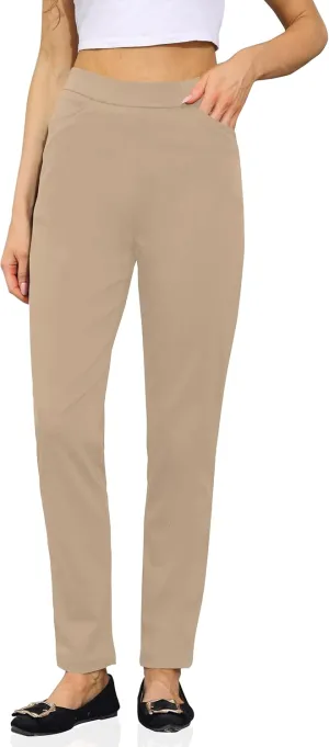 Soojun Women's Comfy Ultra Stretch Pull On Ankle Pant