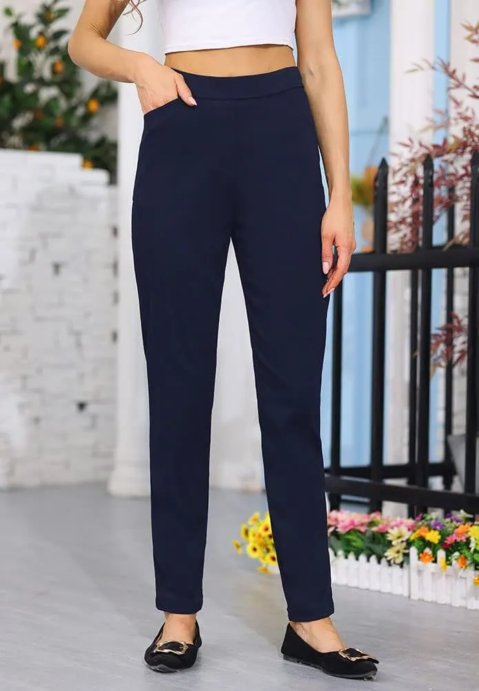 Soojun Women's Comfy Ultra Stretch Pull On Ankle Pant