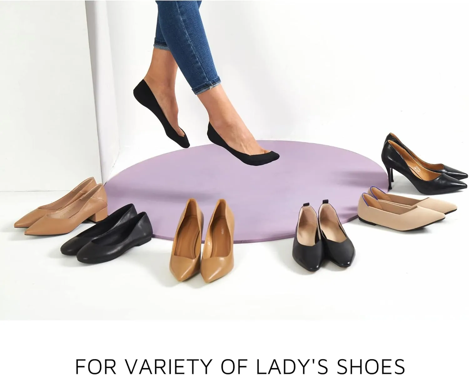 Soxbang Thin Ultra Low Cut No Show Socks in ANY Flats Heels Womens TRULY Non Slip Cotton Liner Socks