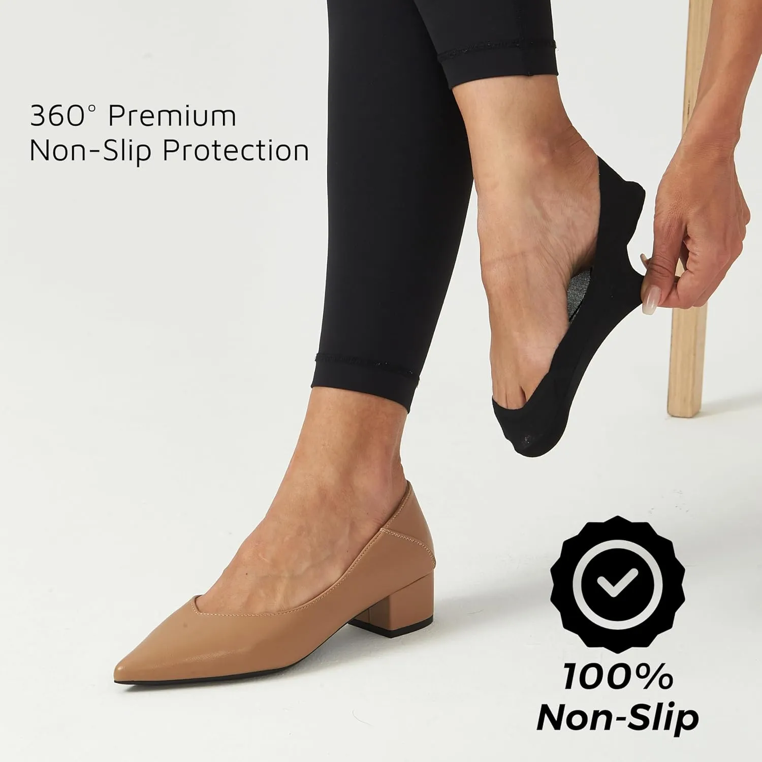 Soxbang Thin Ultra Low Cut No Show Socks in ANY Flats Heels Womens TRULY Non Slip Cotton Liner Socks