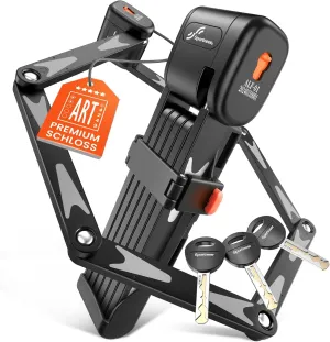 Sportneer Bike Lock - High Security Folding Bicycle Lock Art Certified - Bike Locks Heavy Duty Anti Theft with 3 Stainless Keys and Mount Bracket for Bicycles Scooter Ebike - 95cm/3.12ft