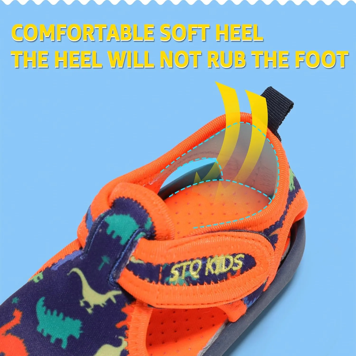 STQ Boys Girls Water Shoes Quick-Dry Slip on Beach Swim Pool Sandals(Toddler/Little Kid)