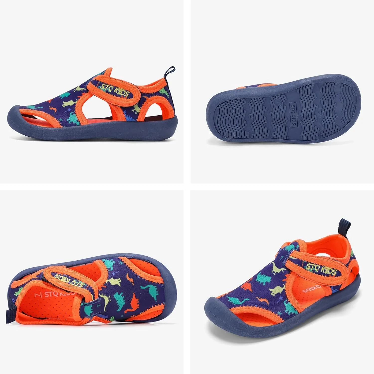 STQ Boys Girls Water Shoes Quick-Dry Slip on Beach Swim Pool Sandals(Toddler/Little Kid)