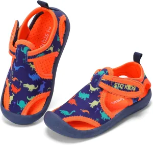 STQ Boys Girls Water Shoes Quick-Dry Slip on Beach Swim Pool Sandals(Toddler/Little Kid)