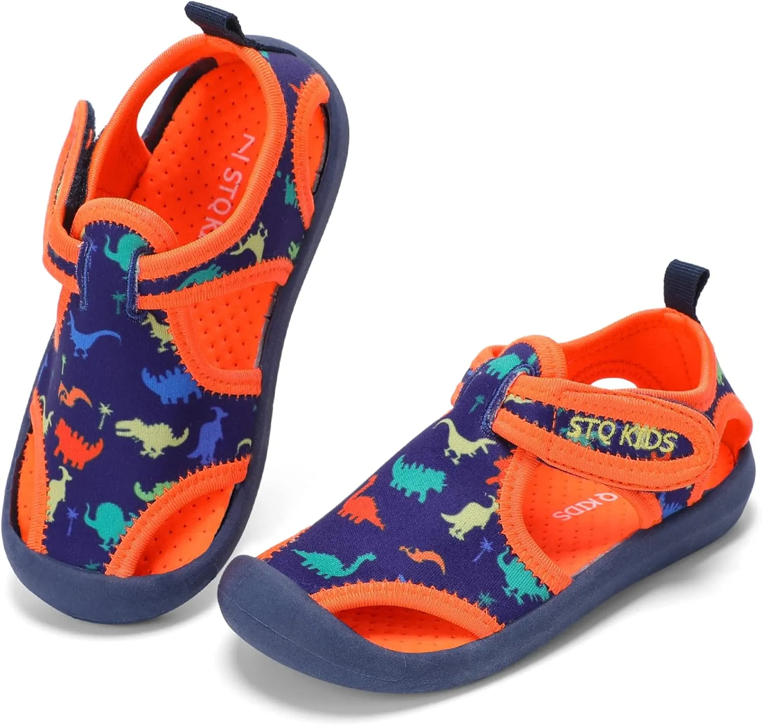 STQ Boys Girls Water Shoes Quick-Dry Slip on Beach Swim Pool Sandals(Toddler/Little Kid)