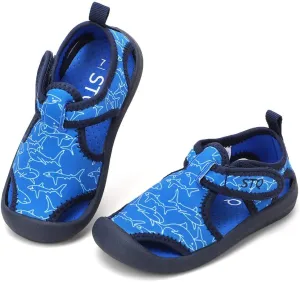 STQ Boys Girls Water Shoes Quick-Dry Slip on Beach Swim Pool Sandals(Toddler/Little Kid)