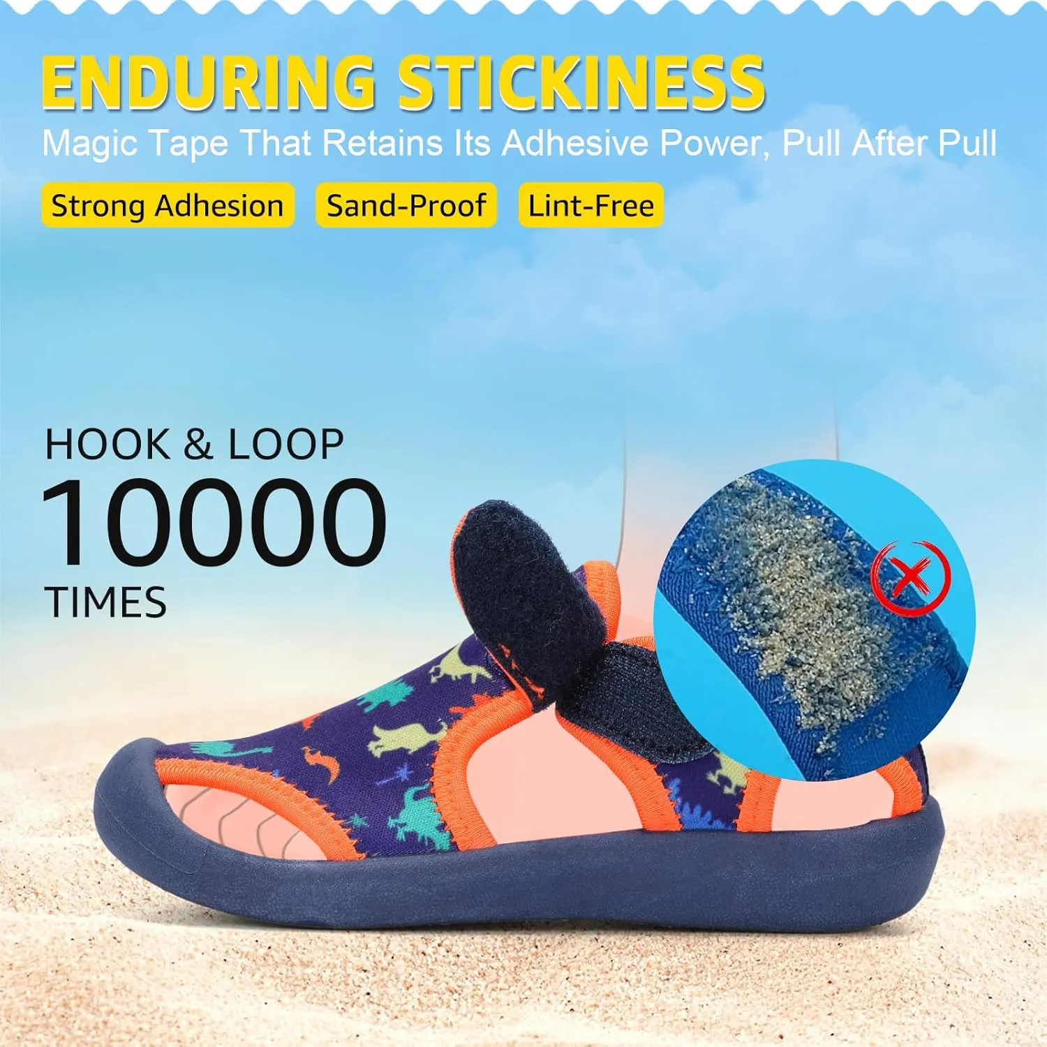 STQ Boys Girls Water Shoes Quick-Dry Slip on Beach Swim Pool Sandals(Toddler/Little Kid)