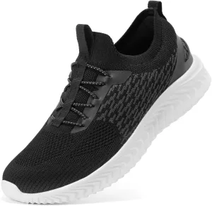 STQ Walking Shoes Women Arch Support Slip on Sneakers with Memory Foam Comfort Lightweight