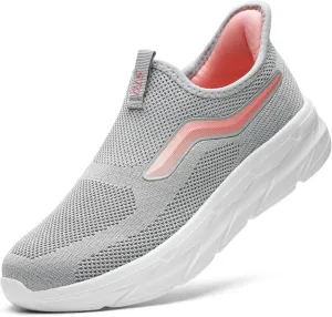 STQ Womens Slip on Sneakers Breathable Lightweight Plantar Fasciitis Walking Tennis Shoes Orthopedic Pregnancy Shoes Cushion Comfort Workout for Standing All Day 9