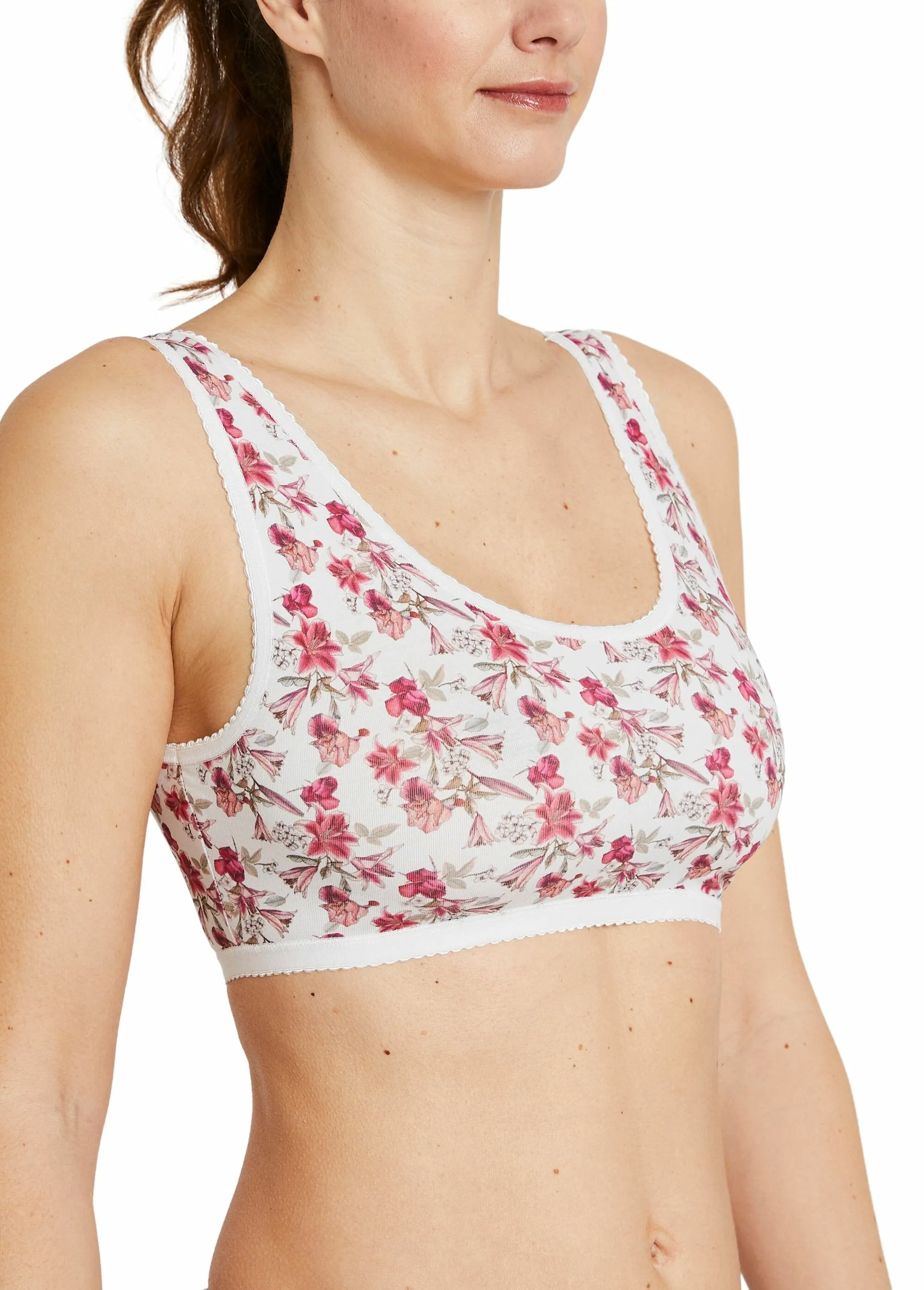 Stretch cotton bralette