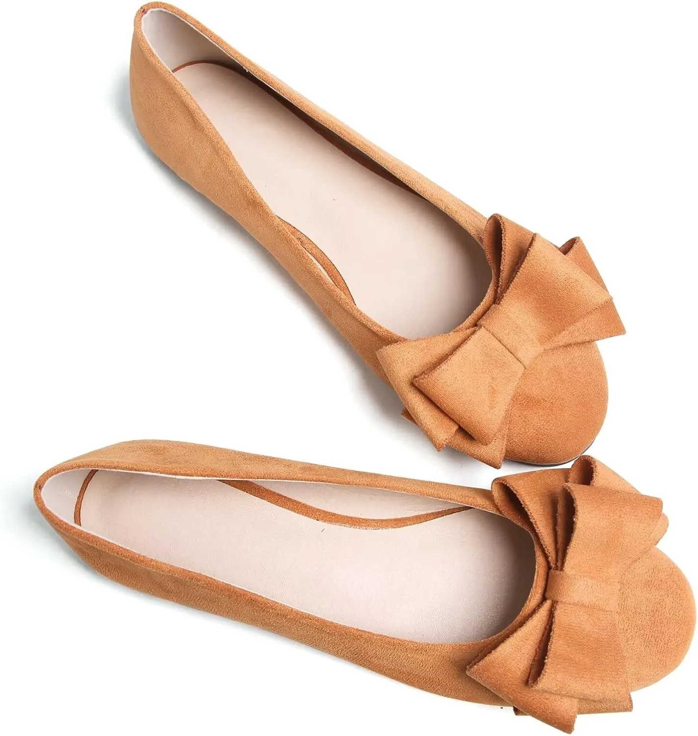 Stunner Women's Dress Flats Cute Round Toe Bowknot Flats Comfortable Ballet Flats Casual Slip On Flat Shoes
