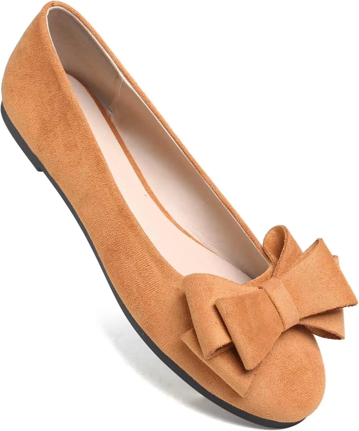 Stunner Women's Dress Flats Cute Round Toe Bowknot Flats Comfortable Ballet Flats Casual Slip On Flat Shoes