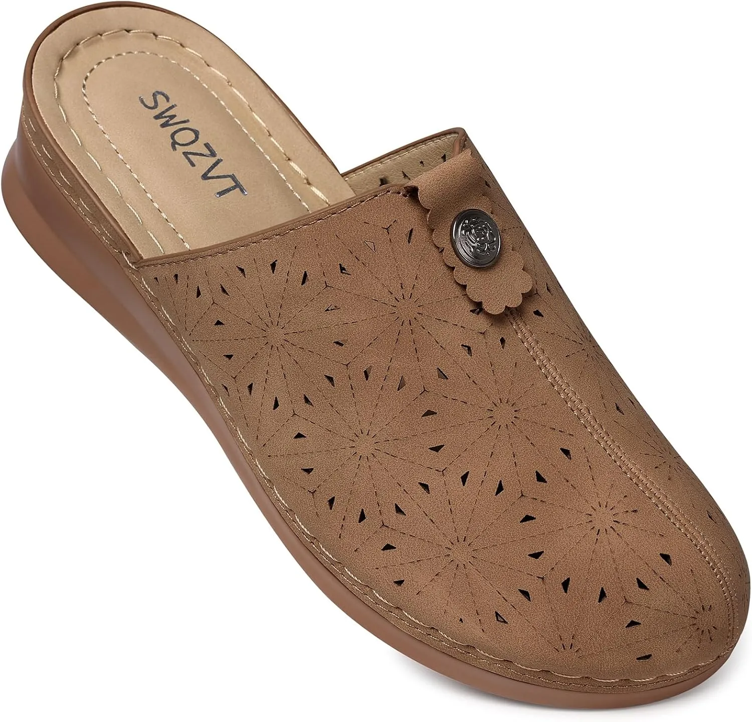 SWQZVT Clogs for Women Mules Slip-On: Closed Toe Clog - Comfortable Dressy Mule