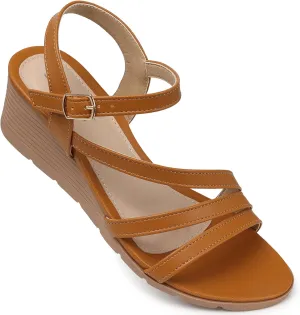 SWQZVT Wedge Sandals Women Dressy: Summer Low Wedges Comfort Sandal - Comfortable Strappy Casual Womens Sandals
