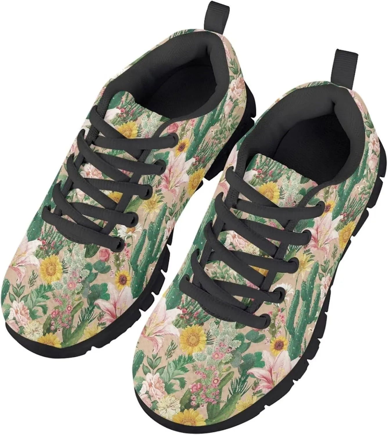 SYtrade Girls' Athletic Shoes Slip-On Tennis Sneakers Breathable Black Sole Walking Shoes