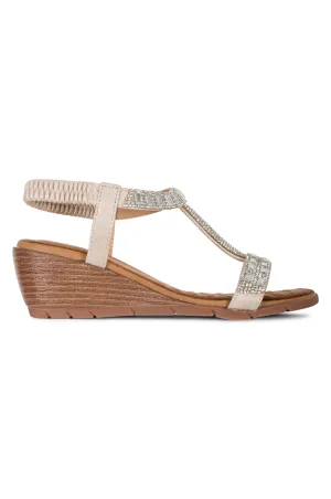 T-bar Gemstone Sandal | SILVER | MACIE AB