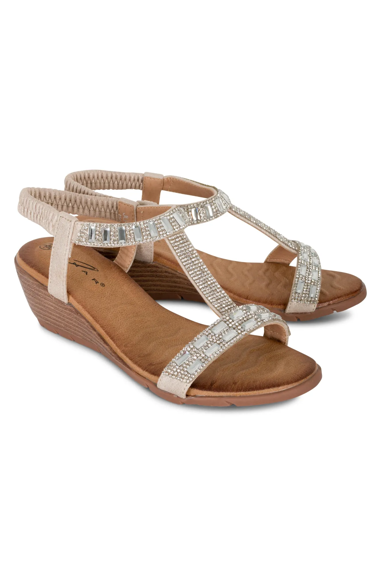 T-bar Gemstone Sandal | SILVER | MACIE AB