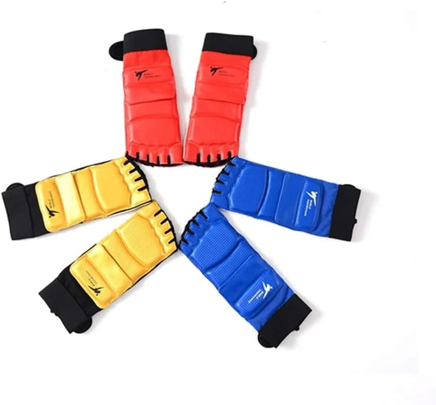 Taekwondo Boxing Foot Protector - Martial Arts Training Sparring Gear - Muay Thai, Kung Fu, Tae Kwon Do - Feet Protector TKD Foot Gear Support for Men, Women, Kids